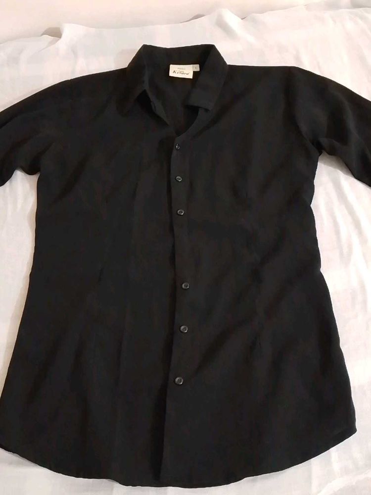Classic Black Button-Up Shirt