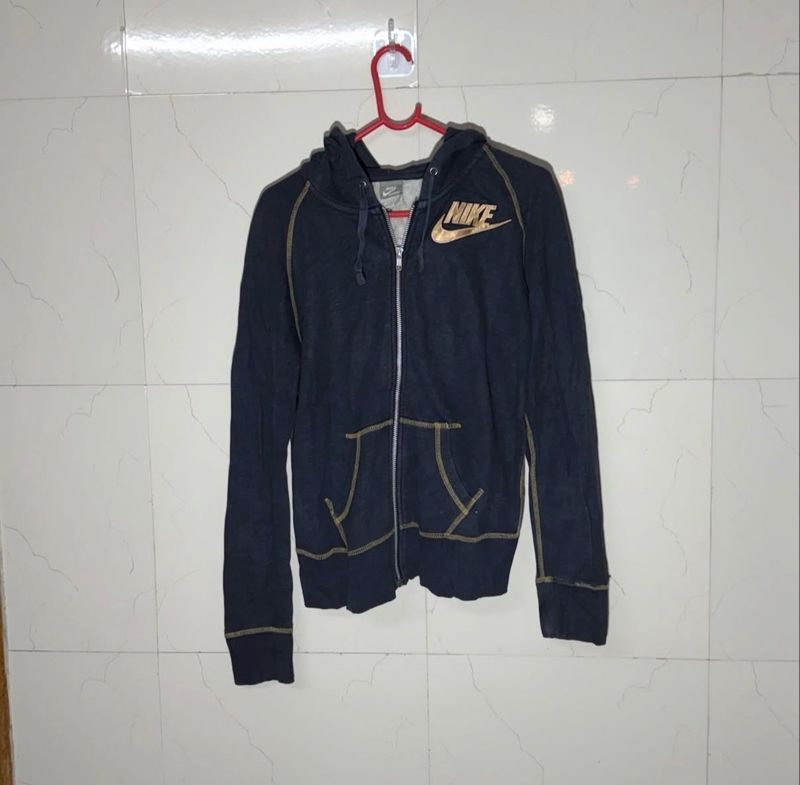 Nike Navy Zip-Up Hoodie