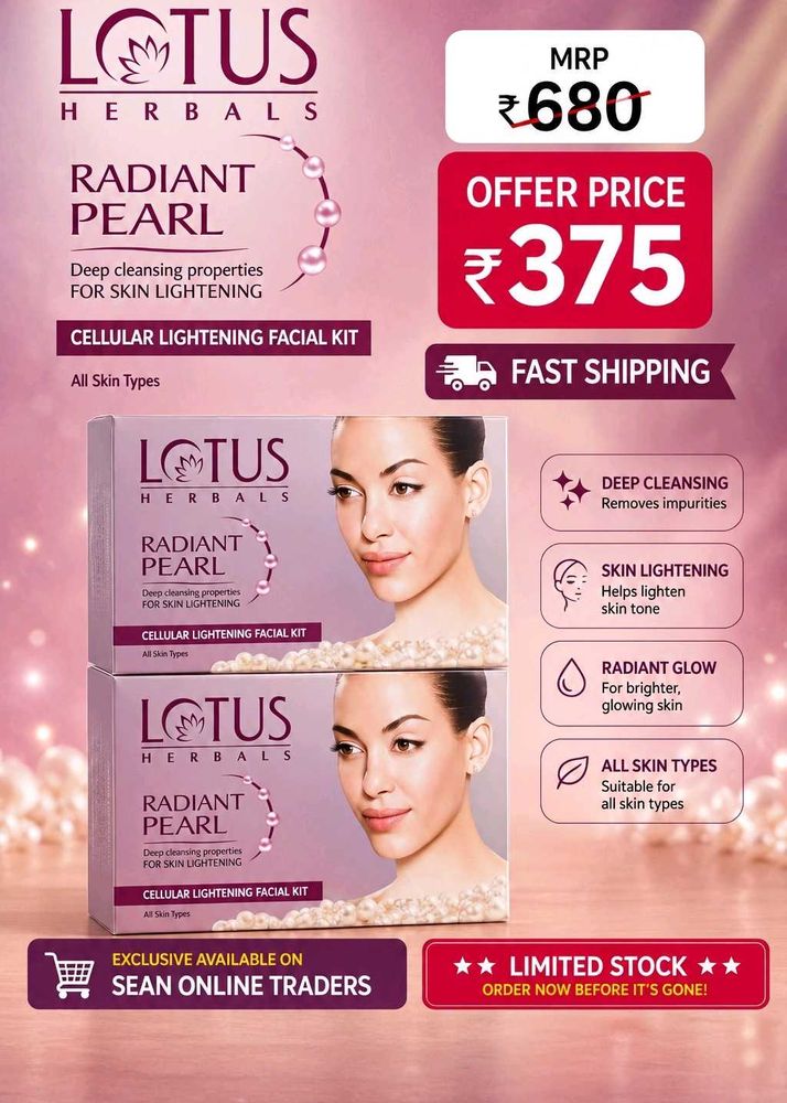 Lotus Herbals Radiant Pearl Facial Kit 2 Pieces