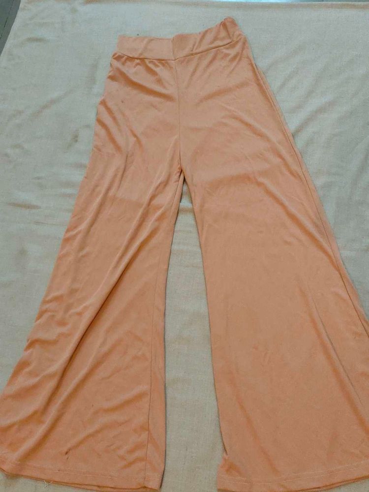 Peach Wide Leg Pants