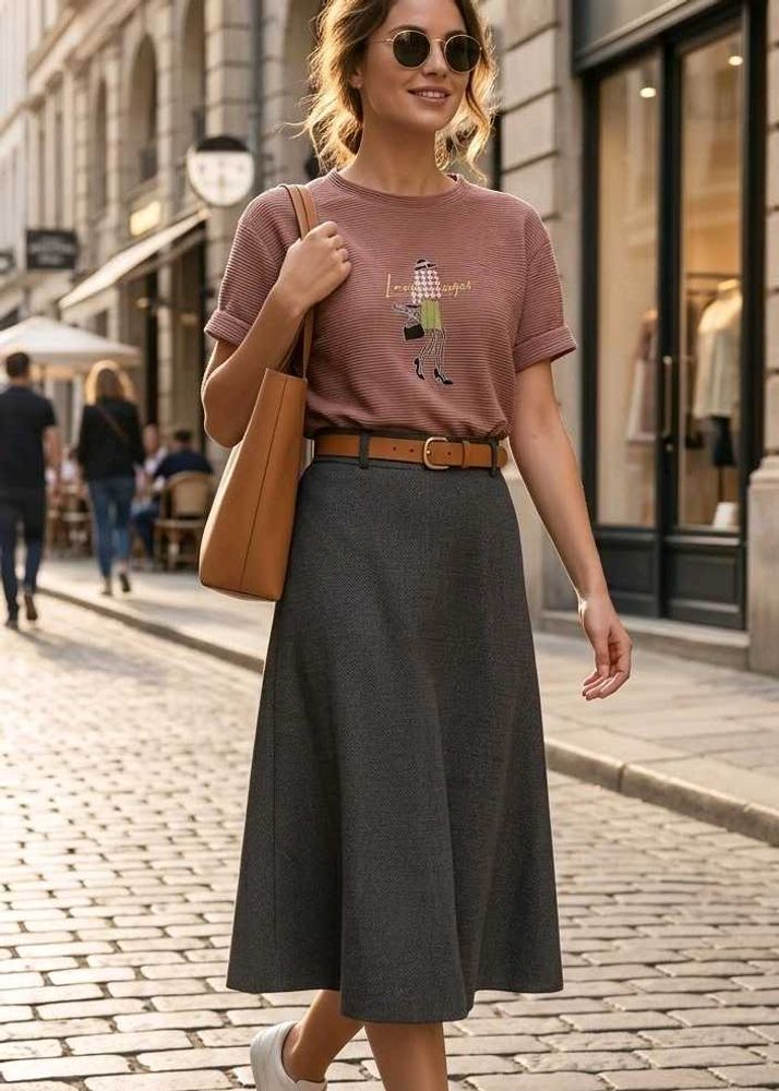 Chic Embroidered Graphic Tee