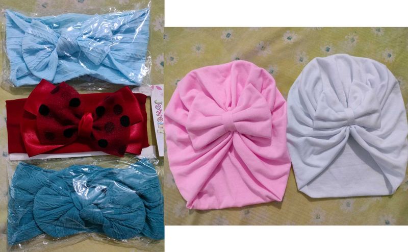 Turban &amp; Hairband Fixed Price Combo Pack Of 5