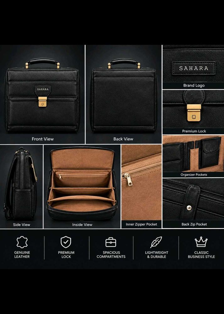 BRAND NEW LEATHER BRIEFCASE