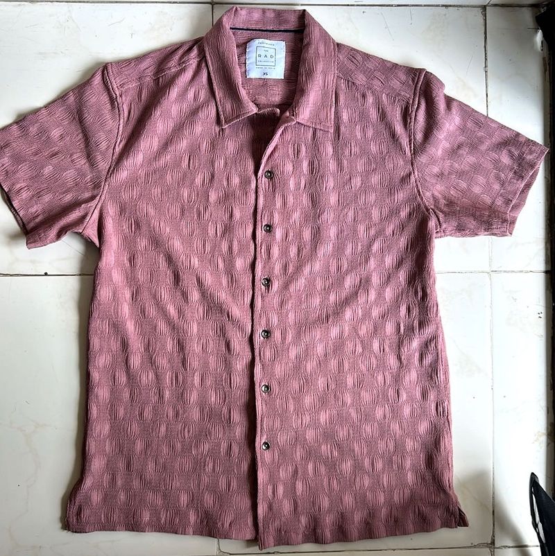 Cuban Collar Casual Short Sleeves Shirt