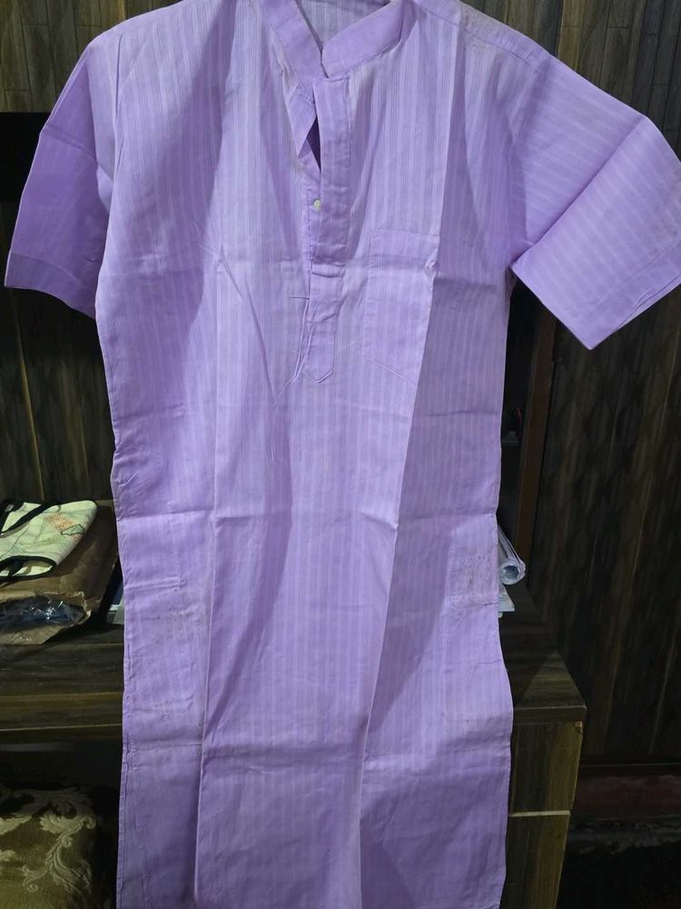 Light Purple Striped Kurta