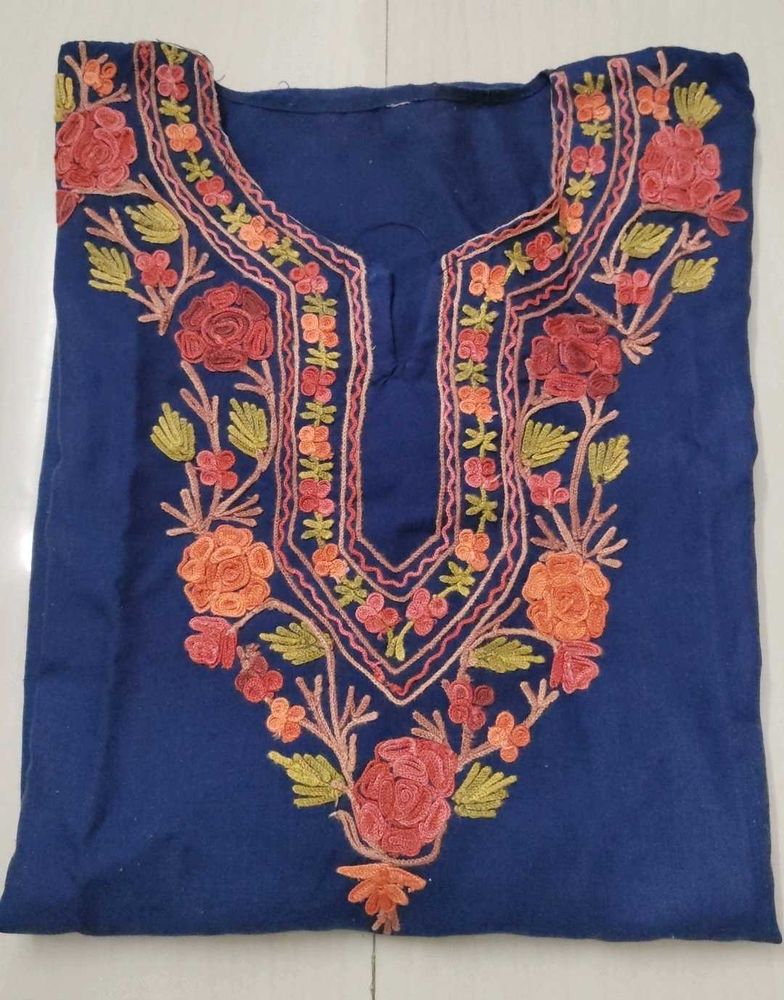 Kashmiri Embroidered Blue Kurta 💙