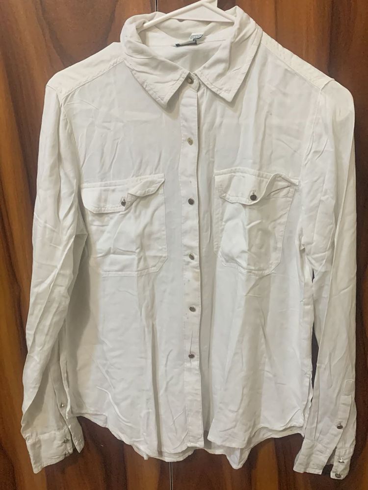 Classic White Button-Down Shirt