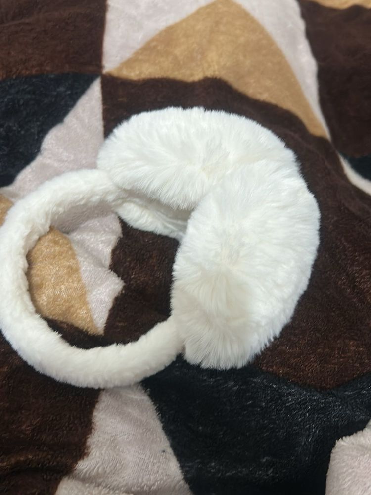White Plush Earmuffs