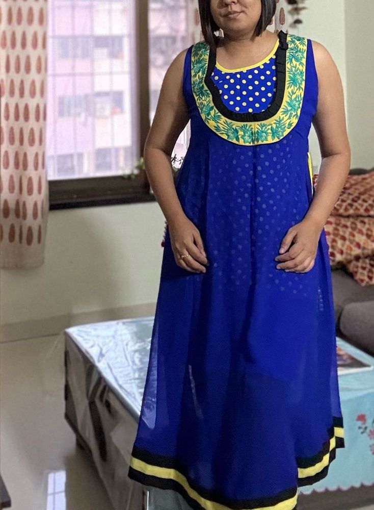Blue Printed Kurta