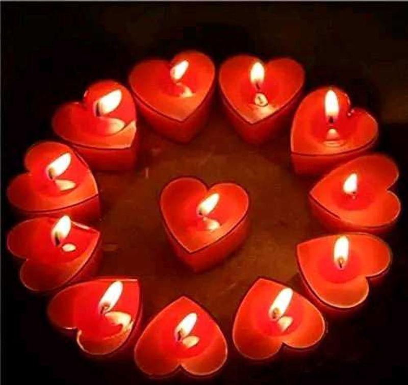 6 Heart shape special Candles for this Season