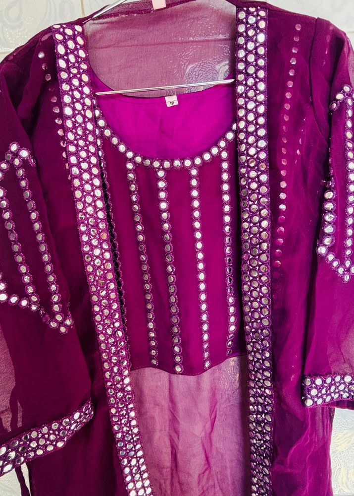 Embellished Purple Blouse
