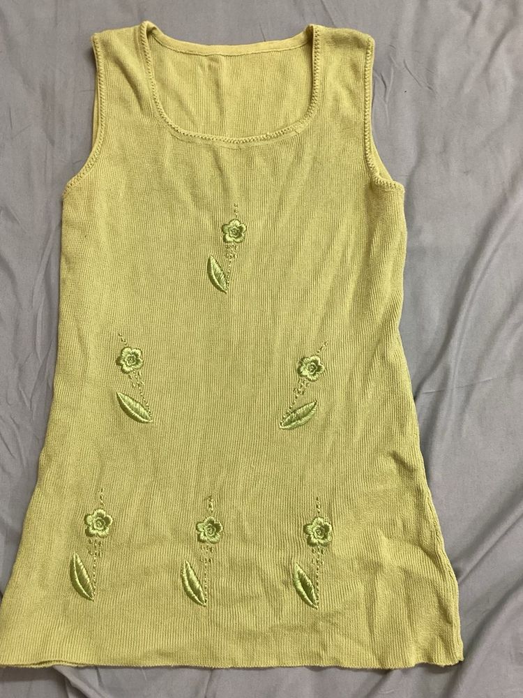 Chic Embroidered Sleeveless Top