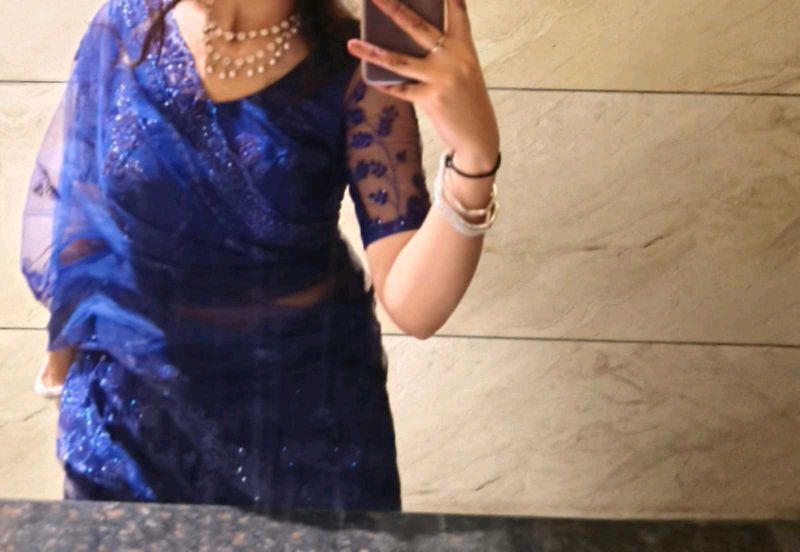 Stunning Blue Sequin lehnga 💙