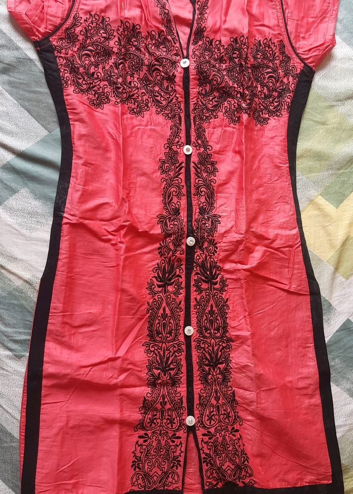 kajol reddish pink kurti, size small to medium