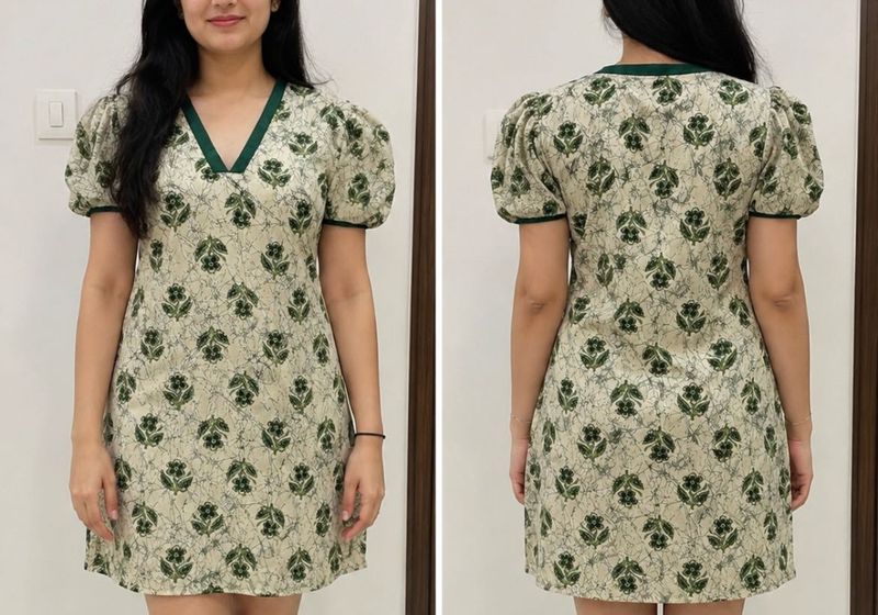Boho Floral Print Mini Dress