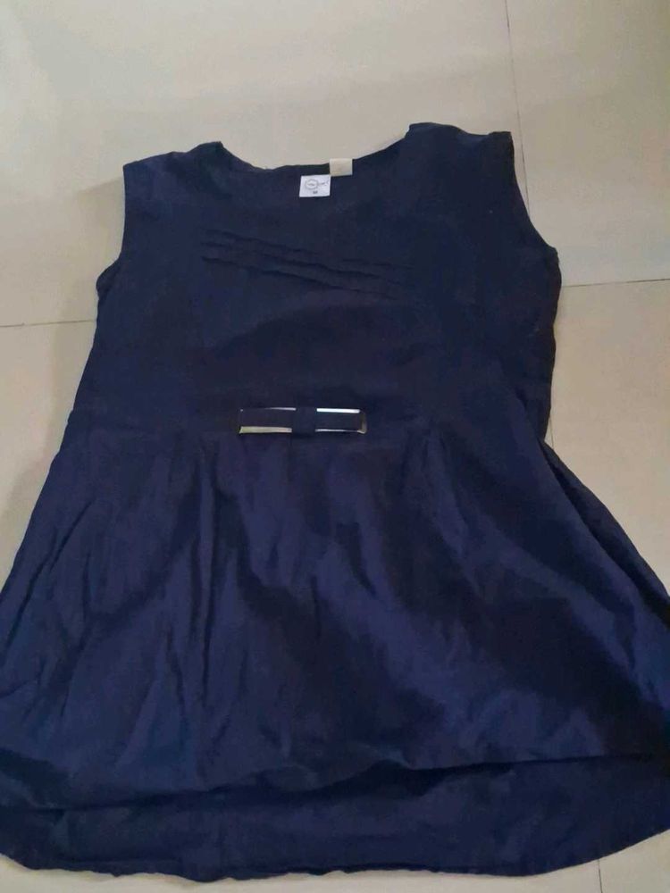 Navy Blue A-Line Dress