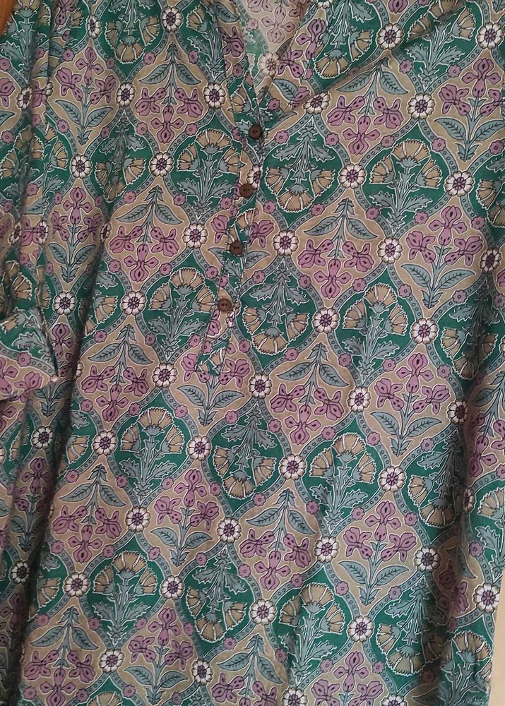 Boho Floral Print Kurta