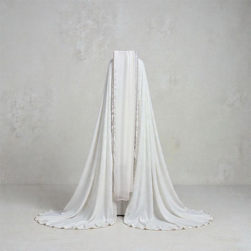Beads &amp; Stones White Dupatta
