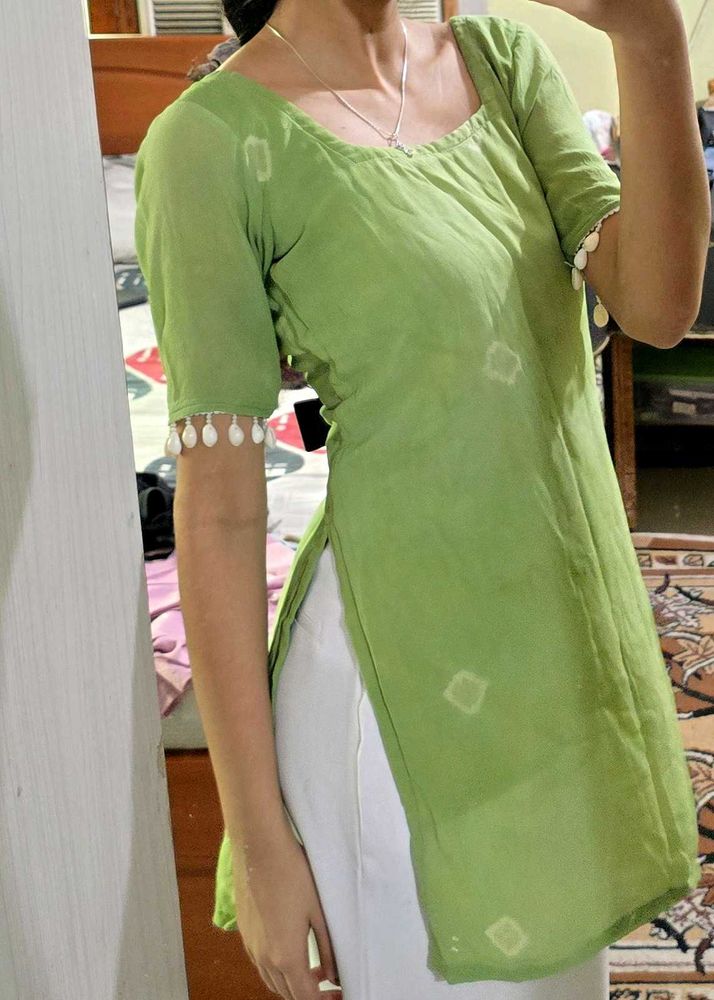 Green  Kurta