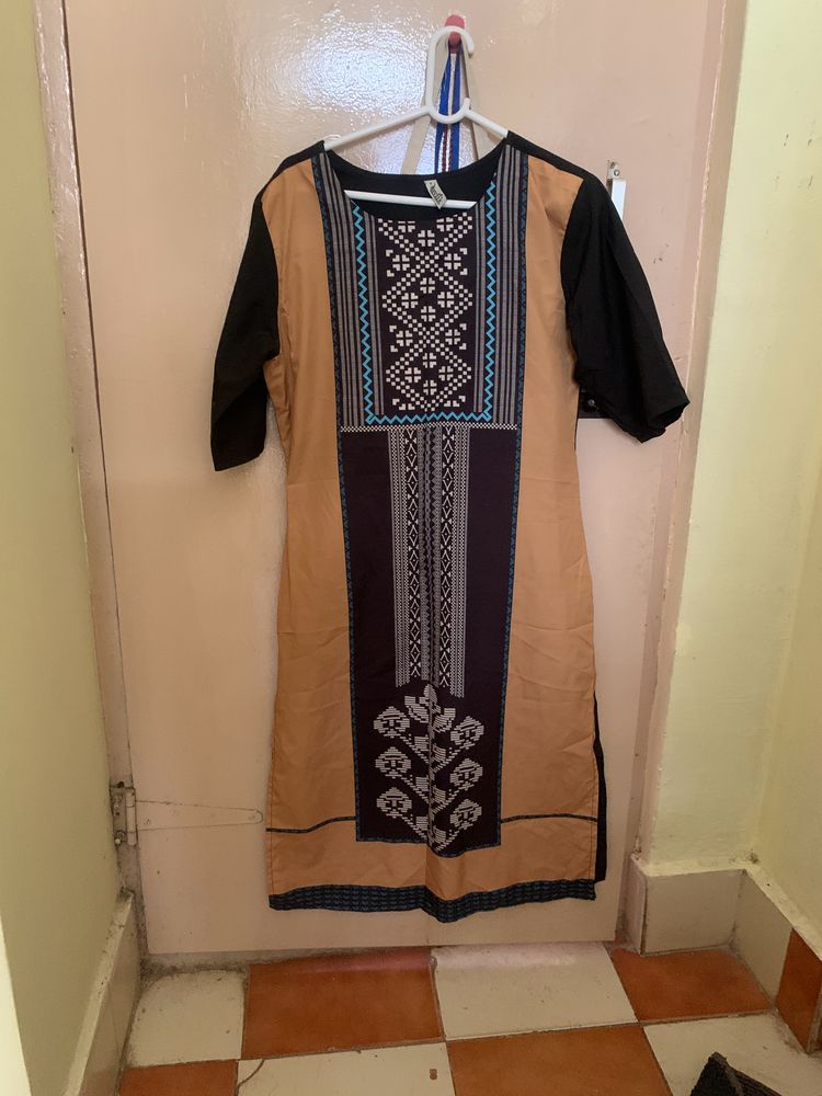 knee length kurti crepe material