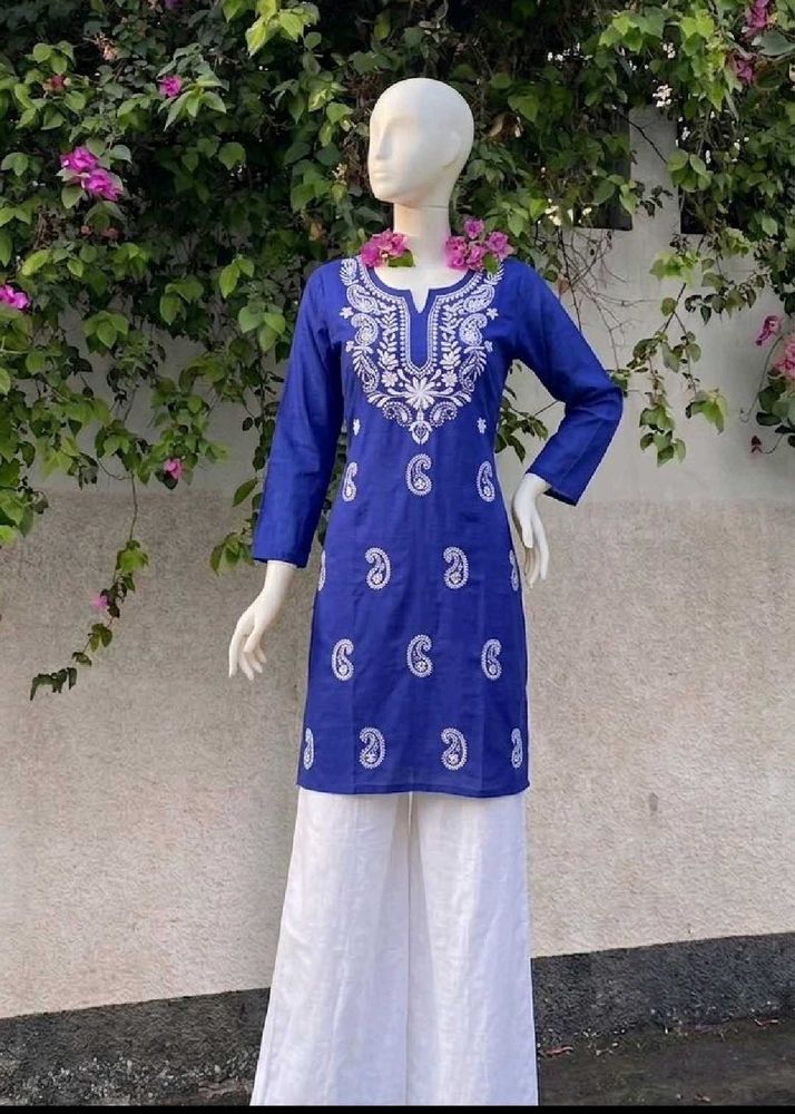 Beautiful Blue Chikankari Kurta