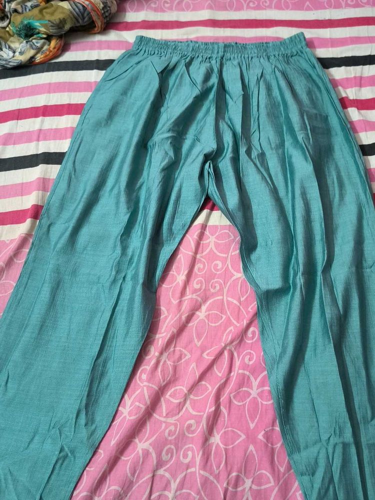 Teal Blue kurti pant