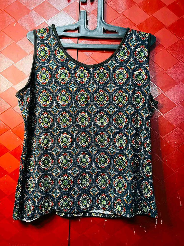 Boho Print Sleeveless Top