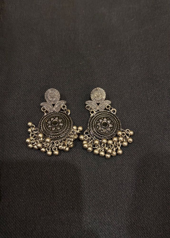 Oxidized Jhumka Earrings