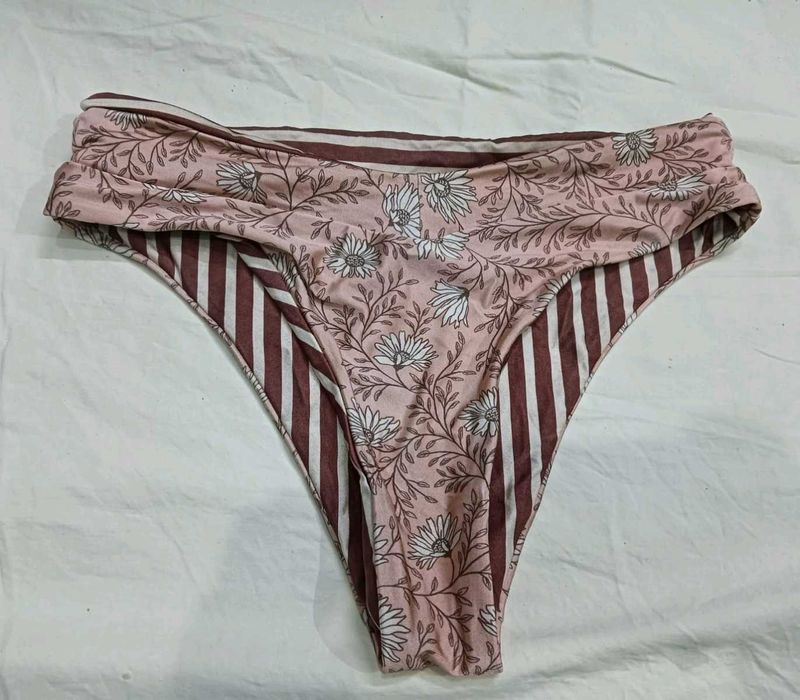 💛 Floral Stripe Bikini Bottoms