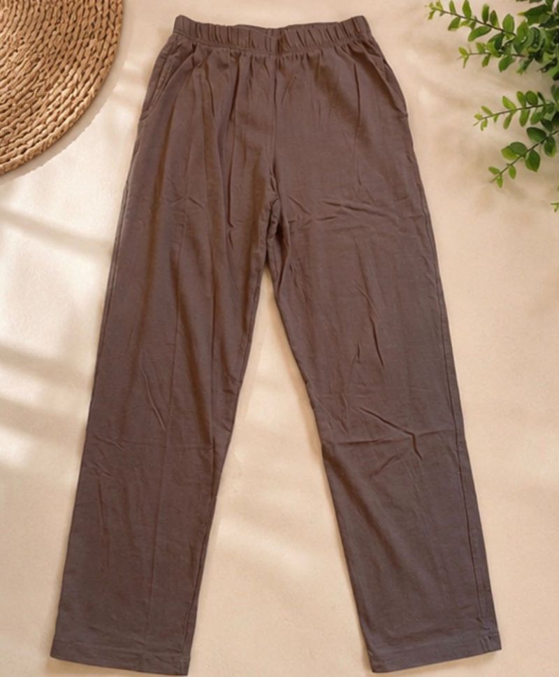 Comfortable Women's Grey Cotton Pants