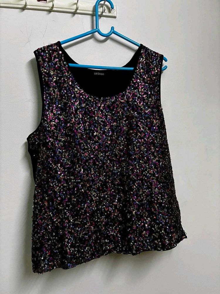 Sparkly Sequin Sleeveless Top
