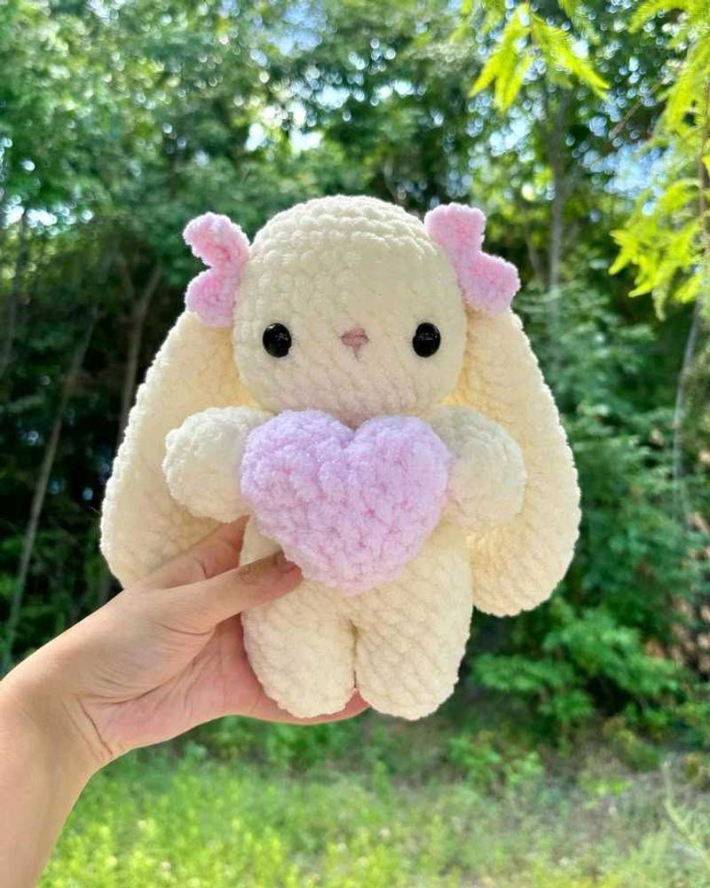 Handmade Crochet Bunny with Heart