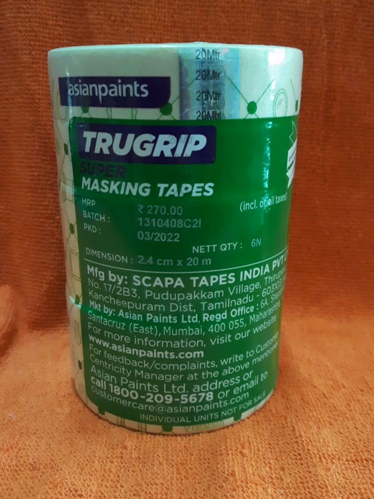 💥 Trugrip Masking Tape 2.4cm×20m 6N (1 Roll)