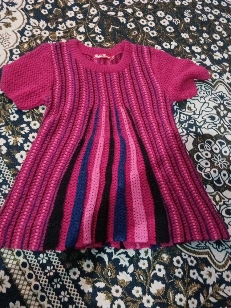 Chic Pink Striped Knit Top