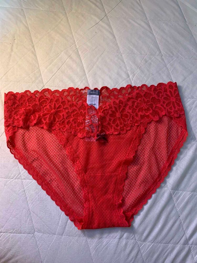 Red Lace Briefs