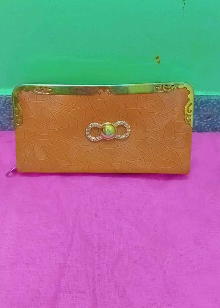 Elegant Tan Clutch Bag