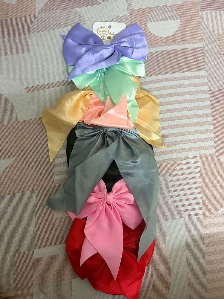 Multicolor Satin Bow &amp; Flower Hair Clips for Girls
