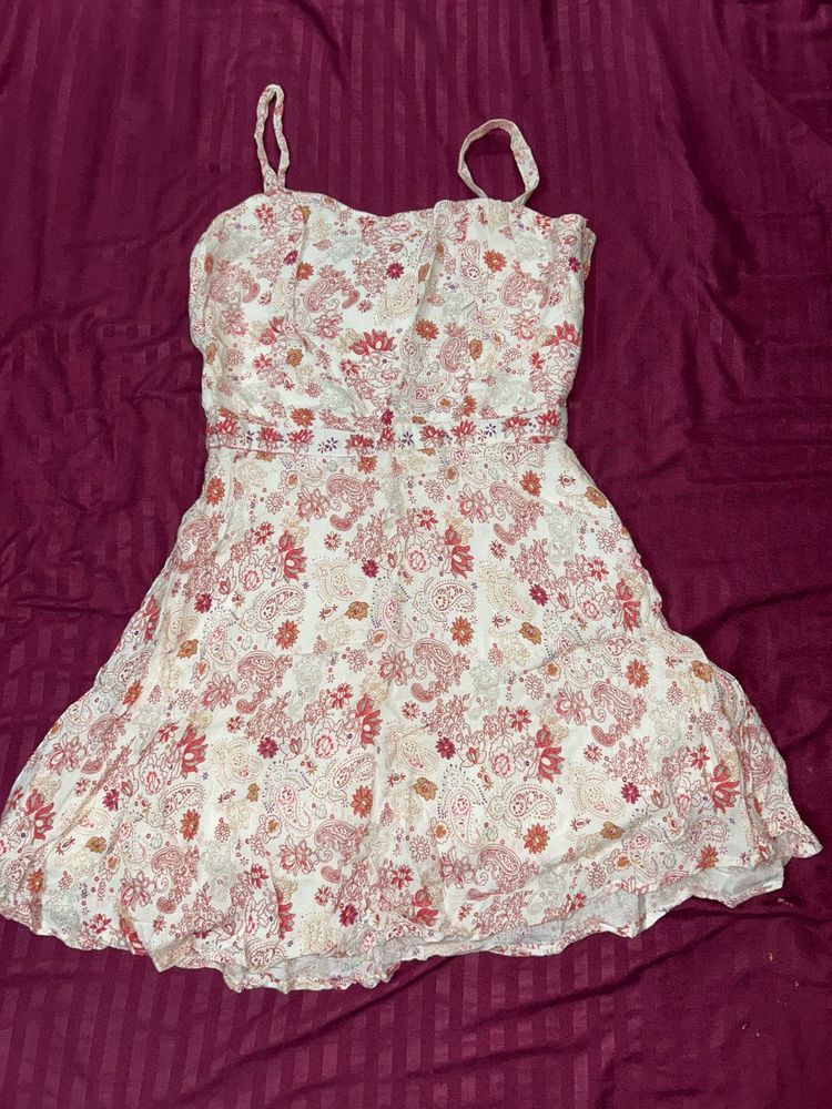 Boho Floral Print Mini Dress