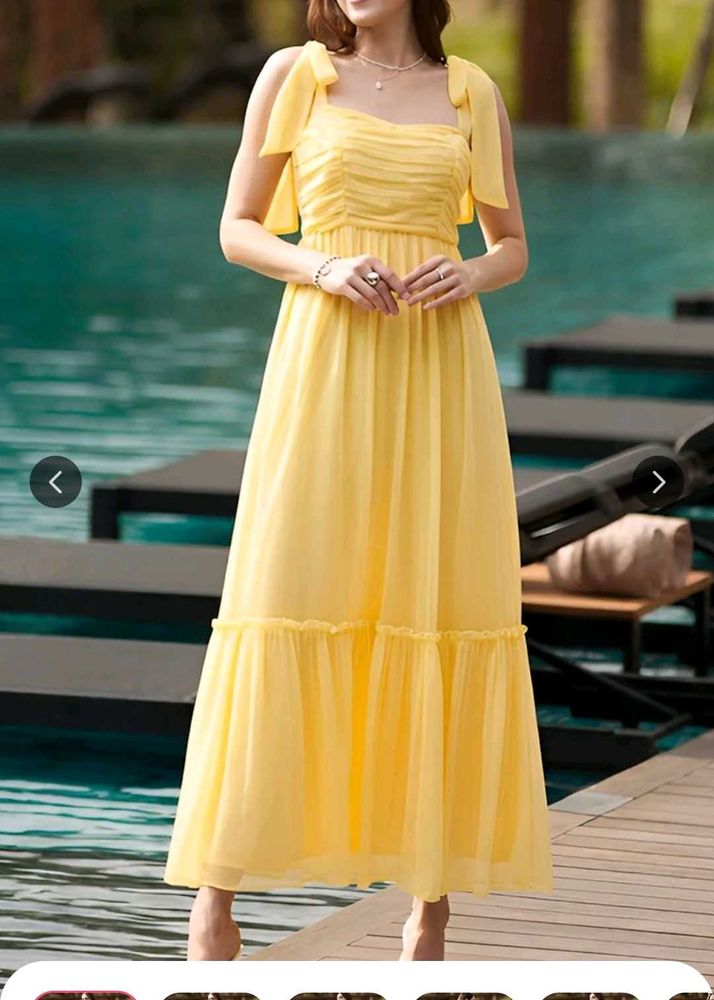 Flowy Yellow Maxi Dress