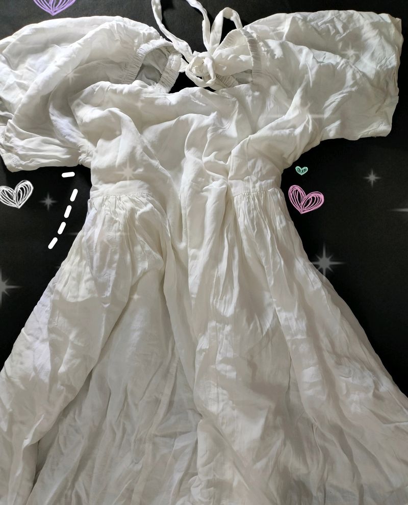 White korean Mini Dress