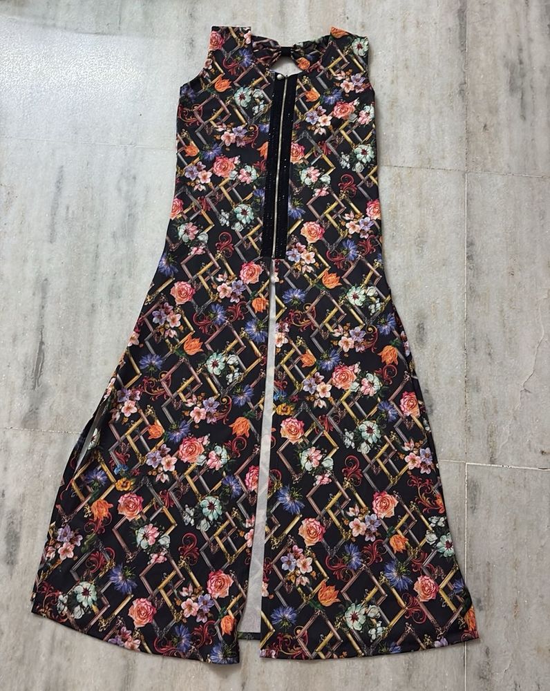 Printed Indo-Western Slit Kurta