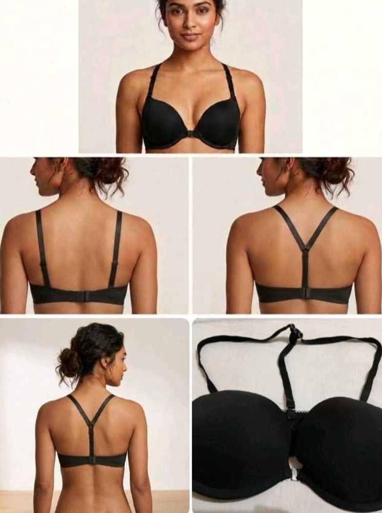 Black Push-Up Bra with Convertible Straps