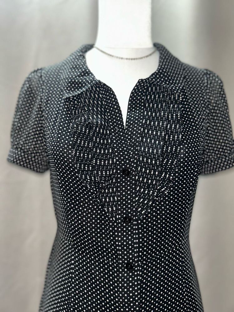 Chic Polka Dot Button-Up Blouse