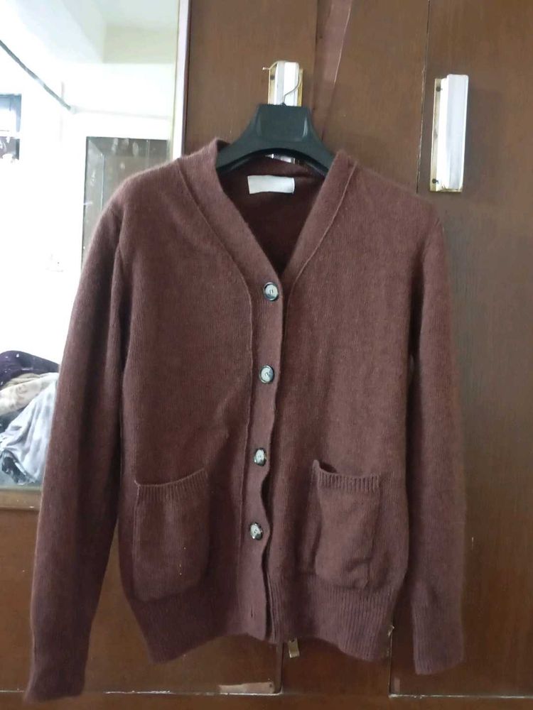 Brown Cardigan Sweater