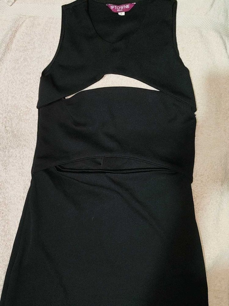 Uptownie Stretchable Ribbed Bandage Dress