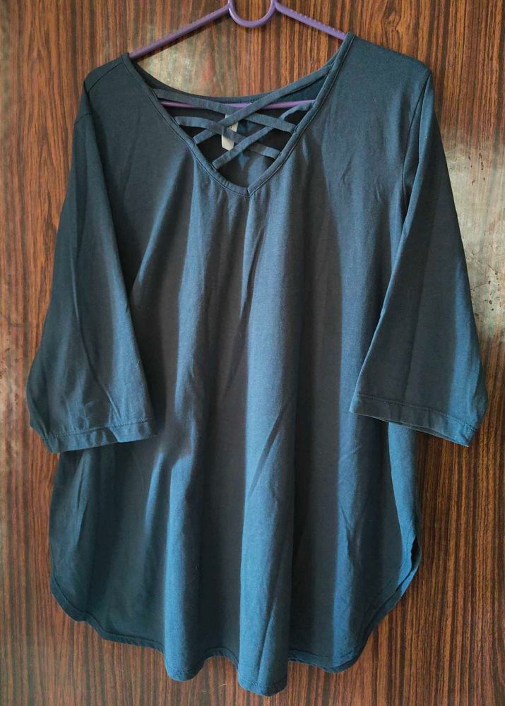 Amydus Criss-Cross Neck Top