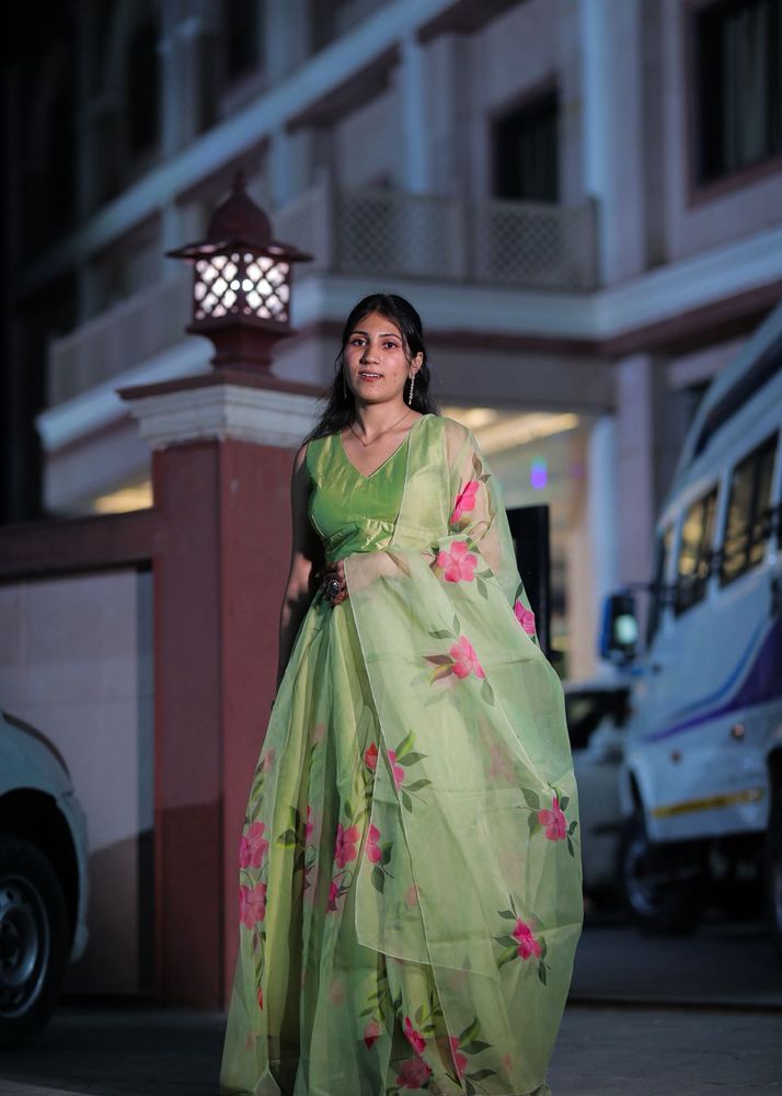 Green Floral Lehenga Choli