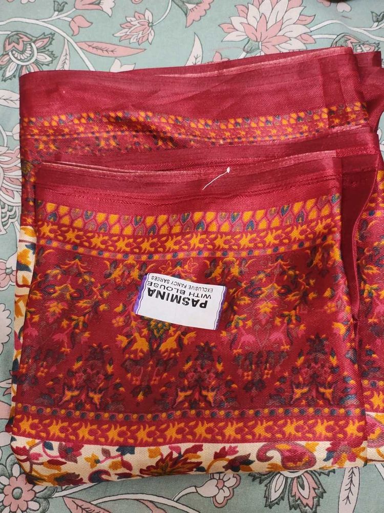 Fancy Pashmina Saree with Blouse