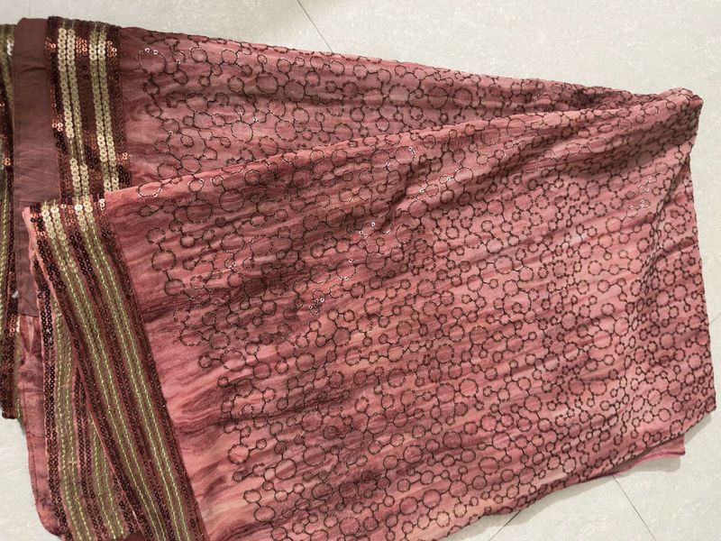 Embellished Pink Saree