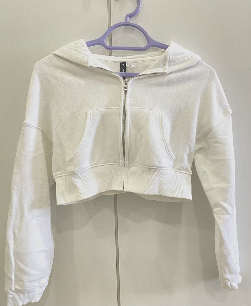 H&amp;M Crop White Jacket